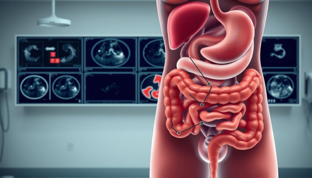 dores no estômago ?