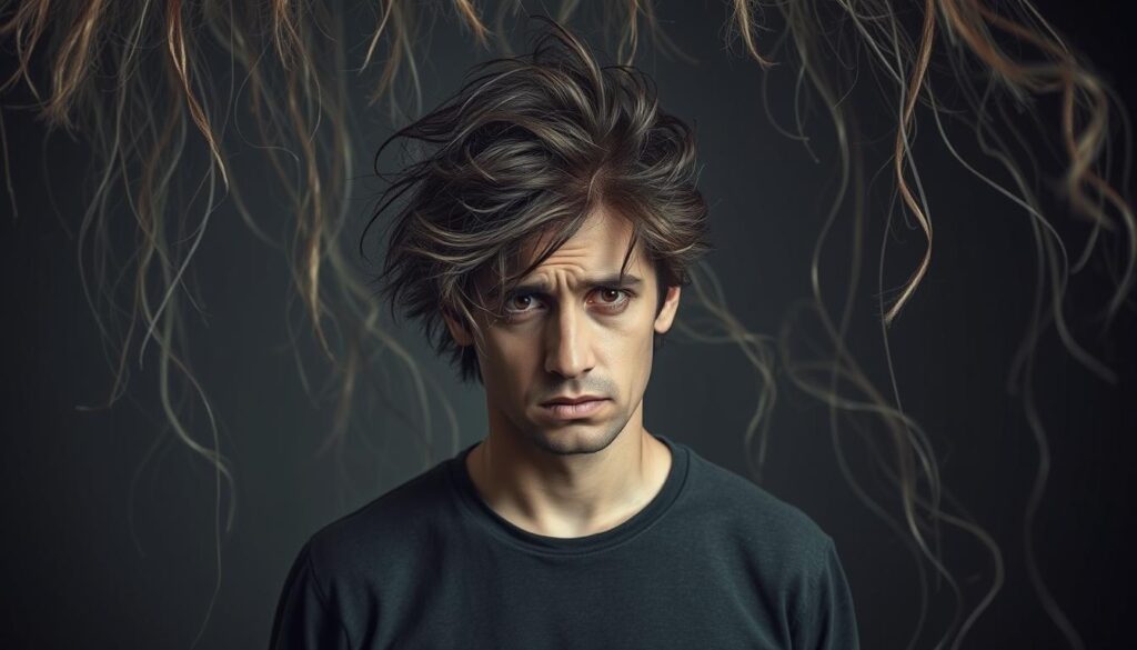 estresse e queda de cabelos