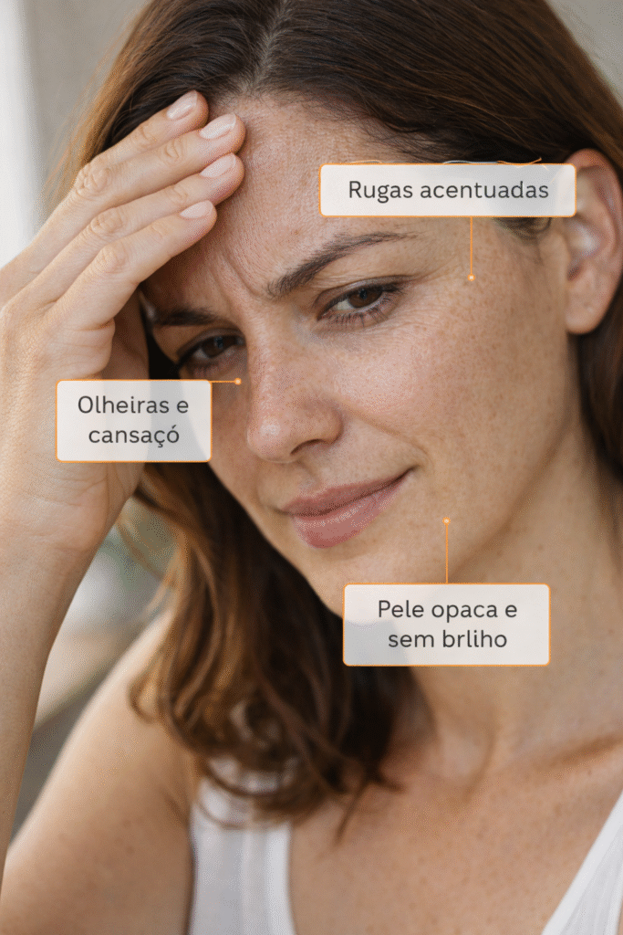 estresse envelhece a pele
