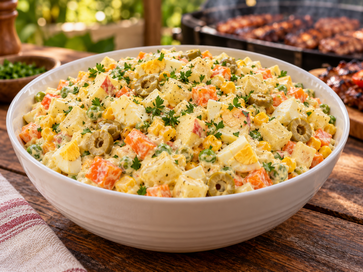 Salada de Maionese para Churrasco