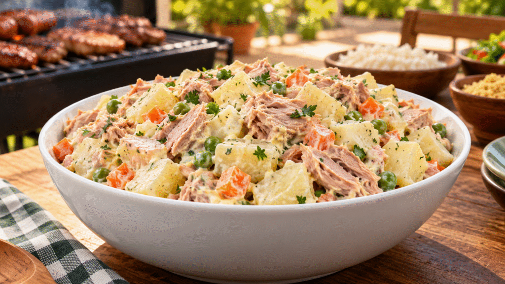 Salada de Maionese com Atum Cremosa para Churrasco