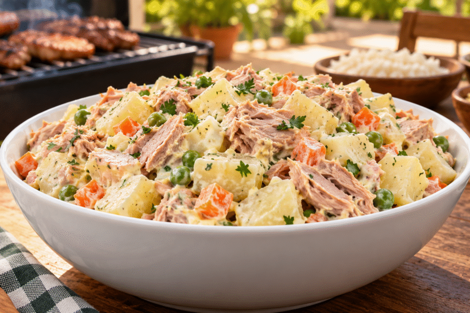 Salada de Maionese com Atum Cremosa para Churrasco