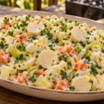 Salada de Maionese com Palmito e Alho-Poró