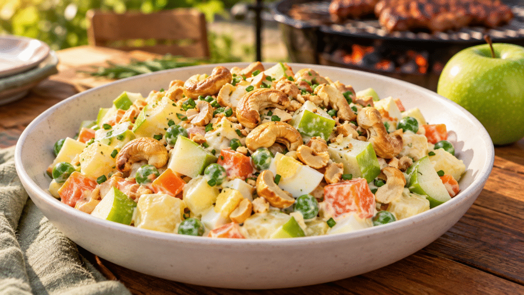 Salada de Maionese com Maçã Verde e Castanha-de-Caju