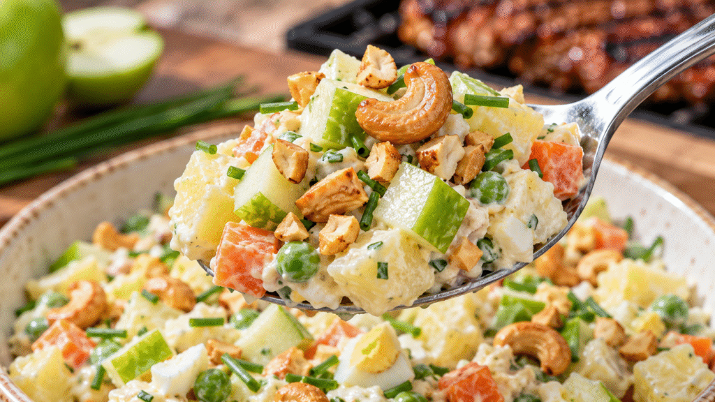 Salada de Maionese com Maçã Verde e Castanha-de-Caju