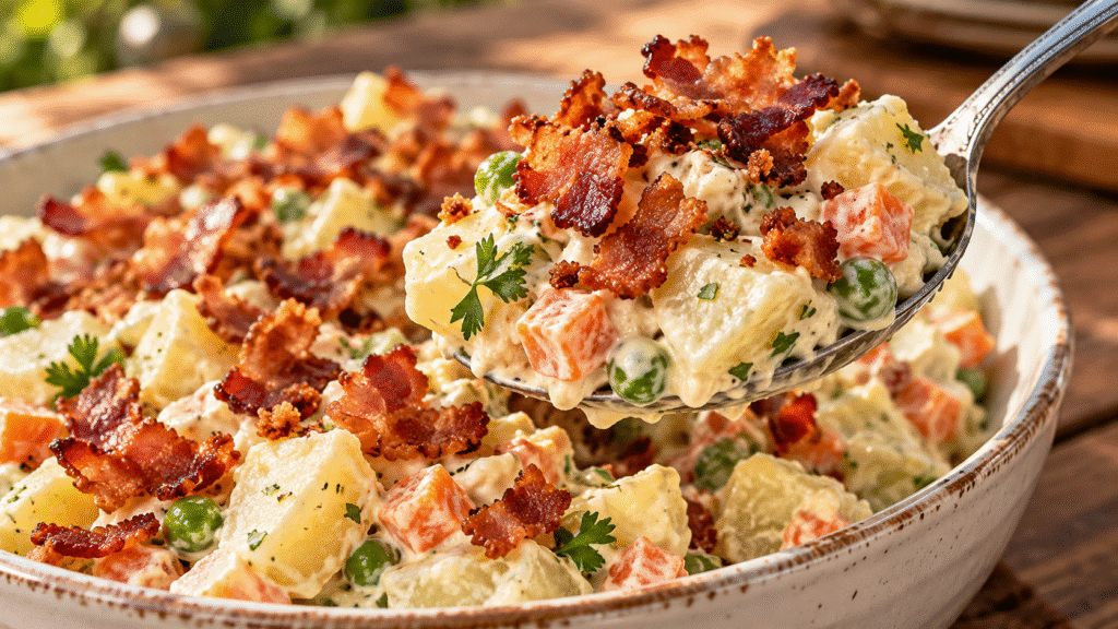 Salada de Maionese com Bacon Crocante