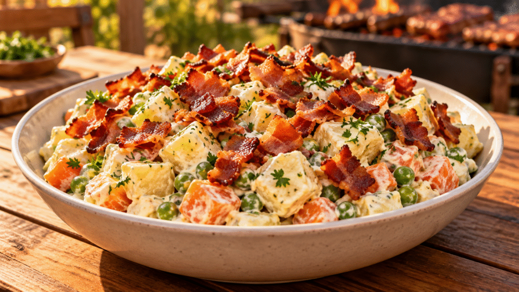 Salada de Maionese com Bacon Crocante