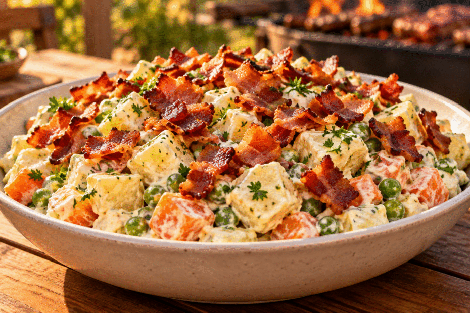 Salada de Maionese com Bacon Crocante