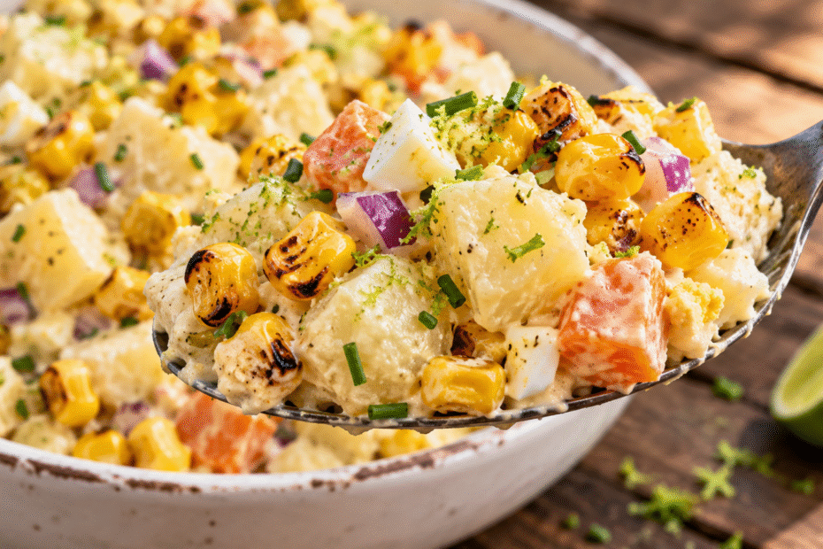 Salada de Maionese com Milho Grelhado e Limão