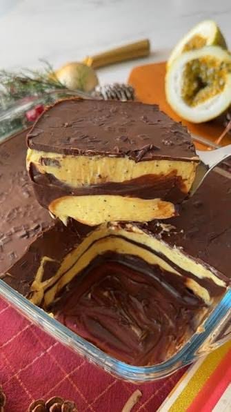 Sobremesa de Maracujá com Chocolate